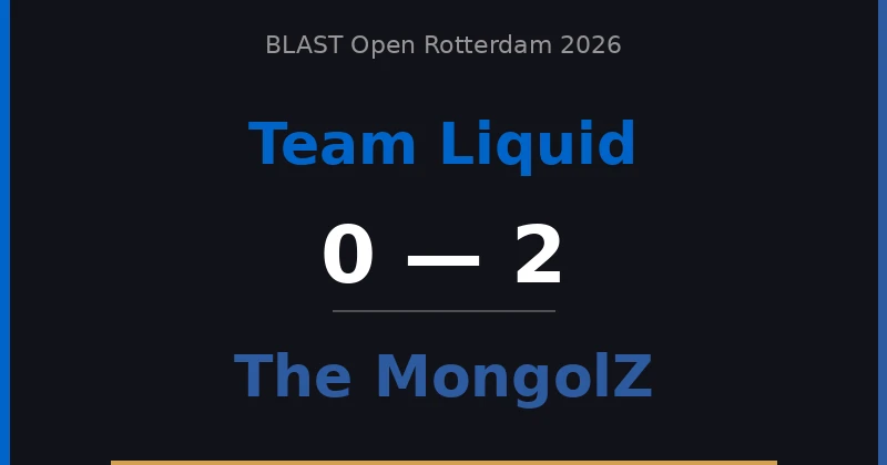 Team Liquid éliminé du BLAST Open Rotterdam après une défaite 0-2 contre The MongolZ